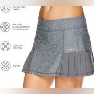 HEAD Athletic Tennis Skort Grey Performance Training & Running Skirt Size S